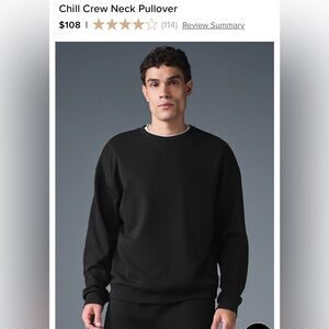 ALO Yoga Men's Chill Crewneck Black - L